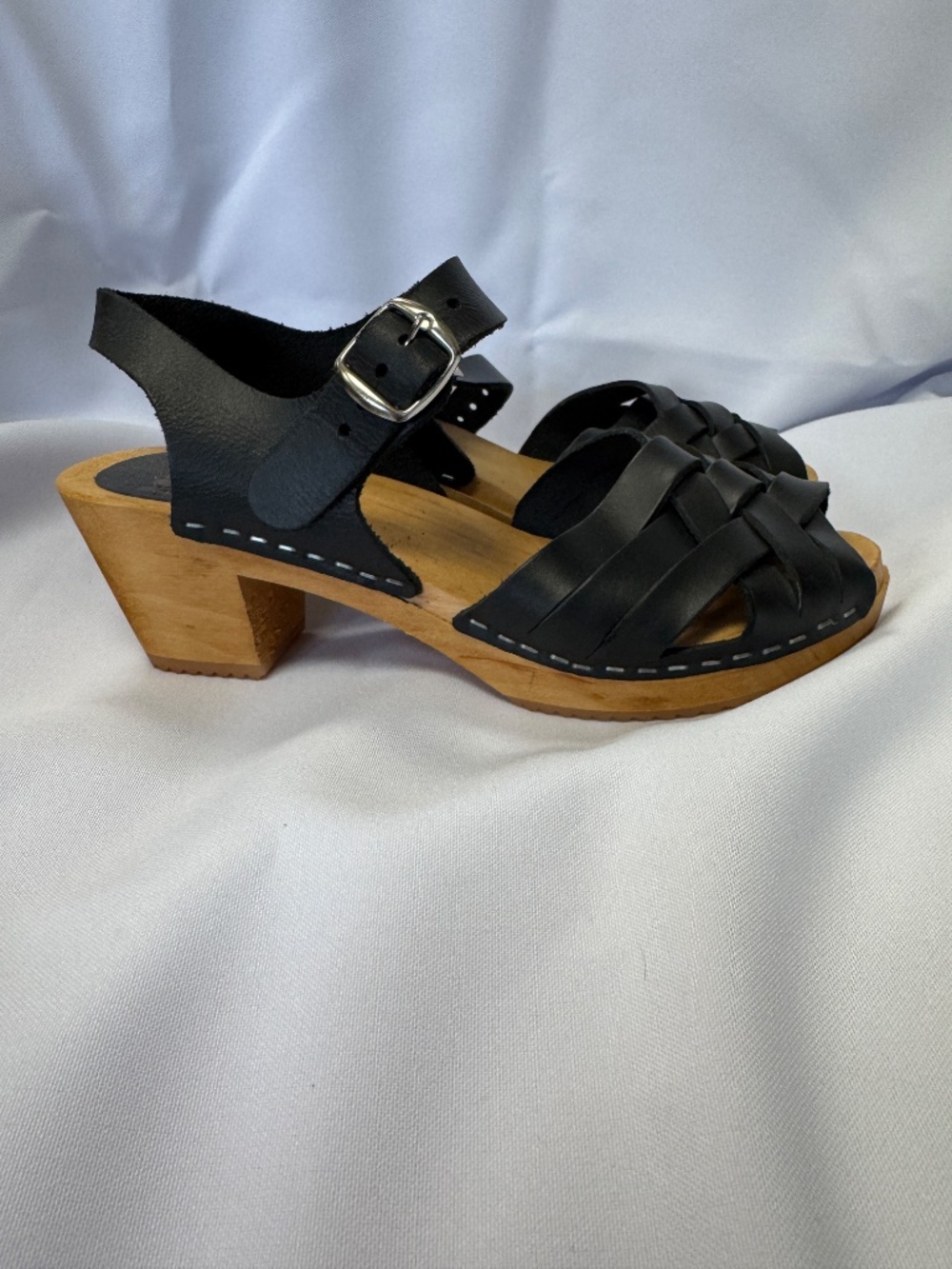 MIA Bety Woven Strap Leather Sandals Black Size 39 US 8 - Picture 5 of 13